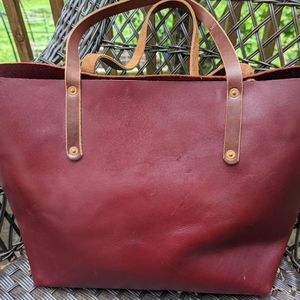 Go Forth Goods oxblood tote large